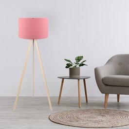 Opviq Lámpara de Pie AYD-1519 Rosa y Roble